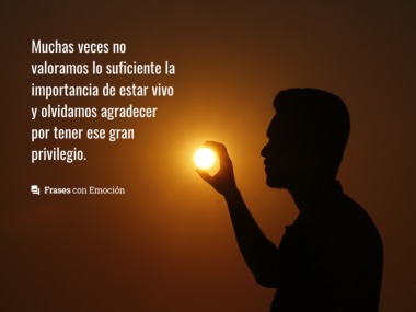 Muchas veces no valoramos...
