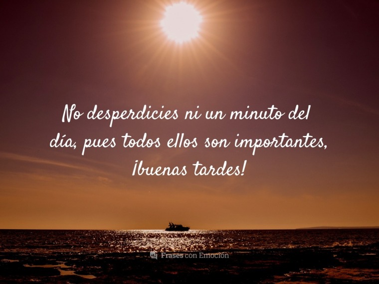 No desperdicies ni un minuto...