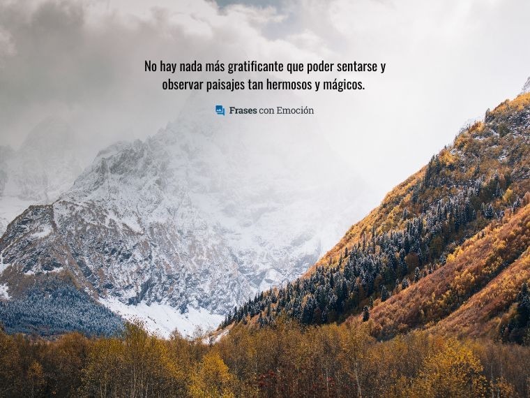No hay nada más gratificante que poder sentarse...