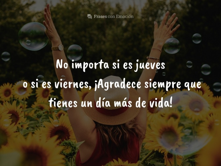 No importa si es...