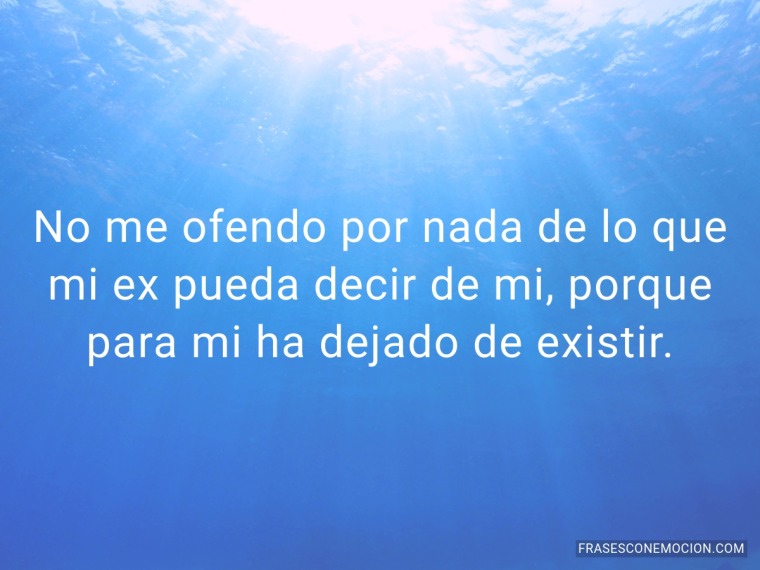 No me ofendo por nada de...