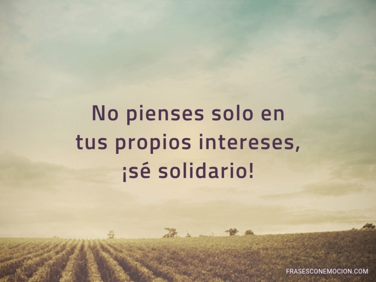 No pienses solo en...