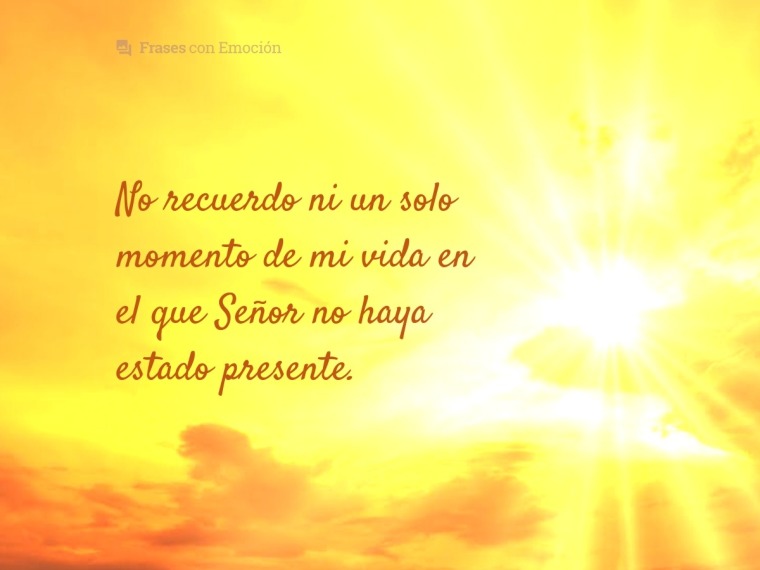 No recuerdo ni un solo momento...