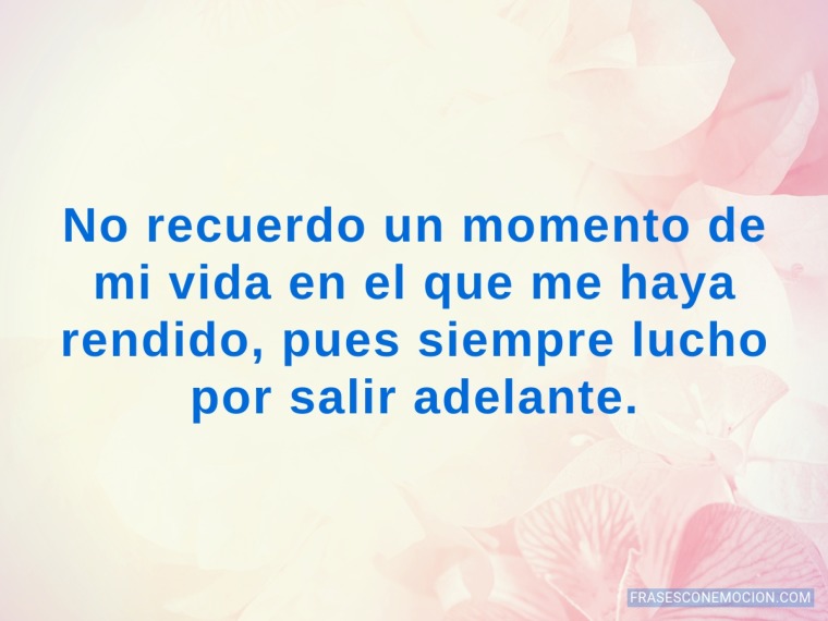 No recuerdo un momento de