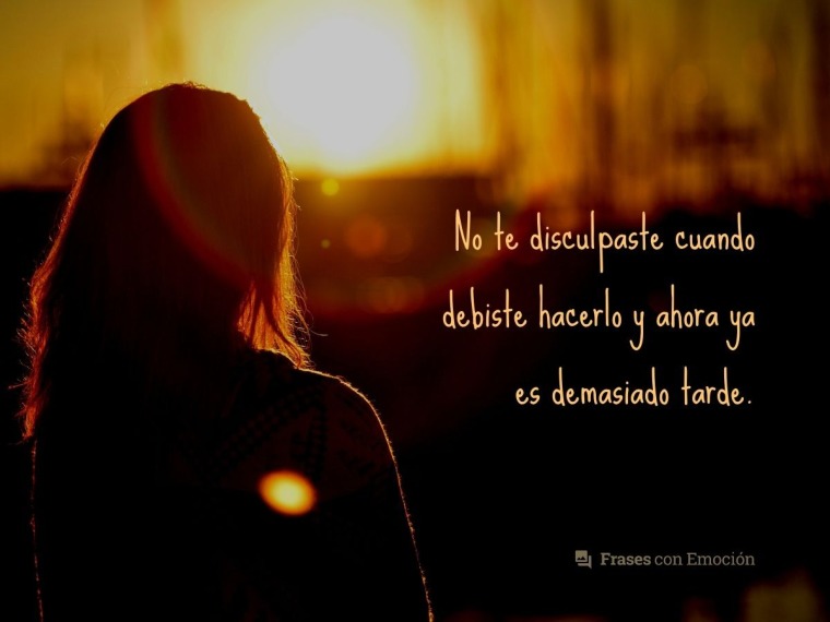 No te disculpaste cuando...