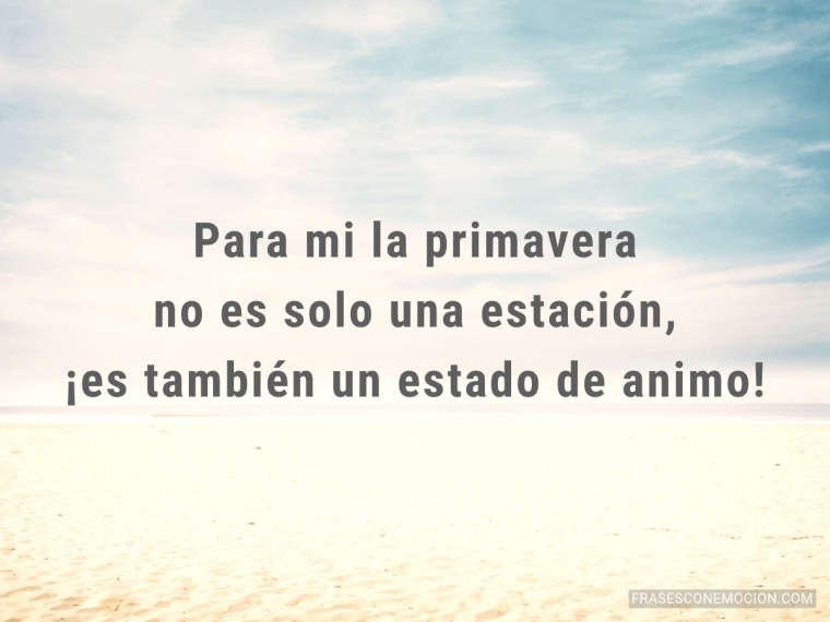 Para mi la primavera...