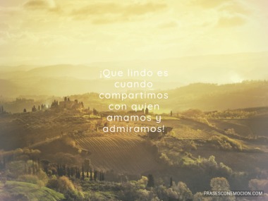 Que lindo es cuando compartimos...