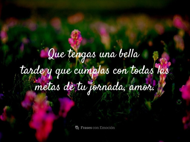 Que tengas una bella tarde...