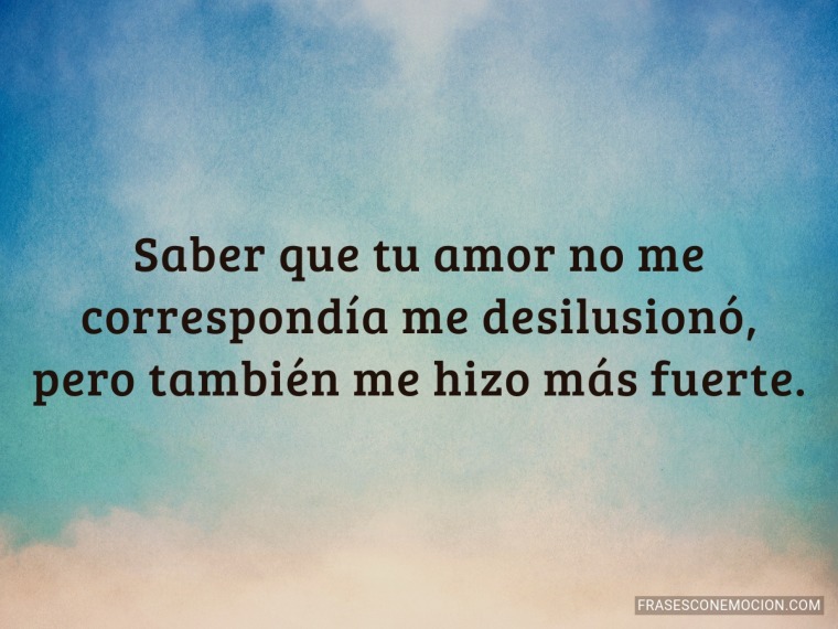 Saber que tu amor...