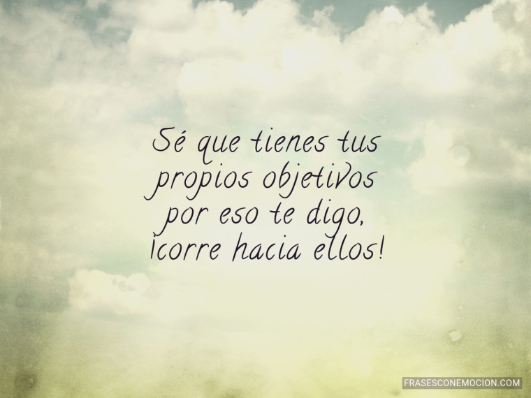 Sé que tienes tus propios...