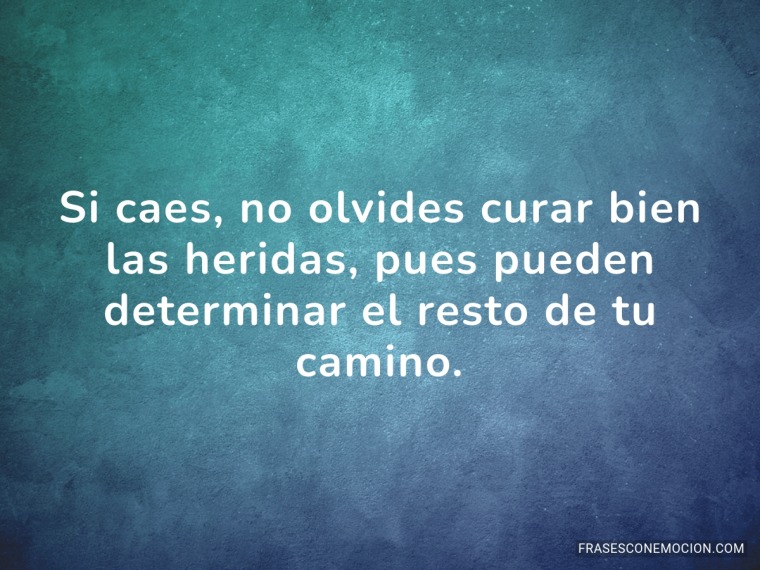 Si caes no olvides...