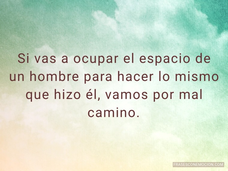 Si vas a ocupar el espacio...