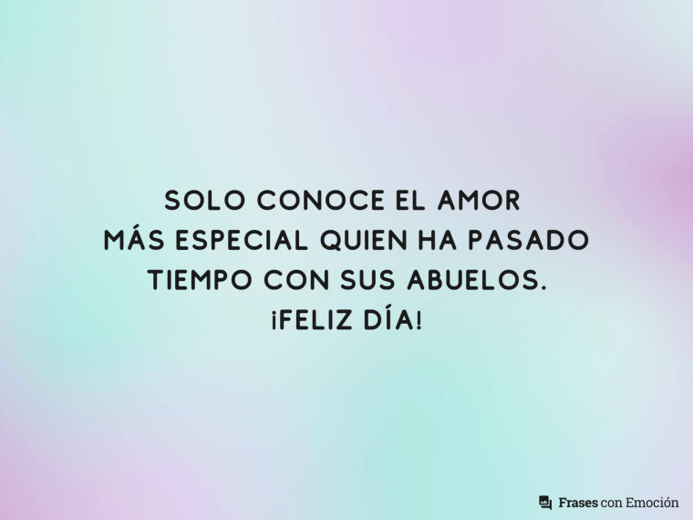 Solo conoce el amor más...