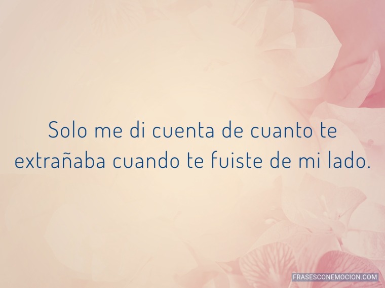 Solo me di cuenta...