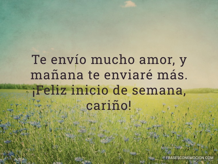 Te envío mucho amor...