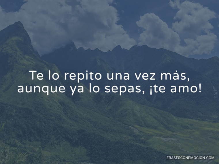 Te lo repito una vez más...