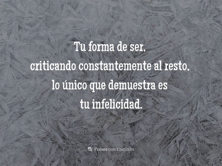 Tu forma de ser...