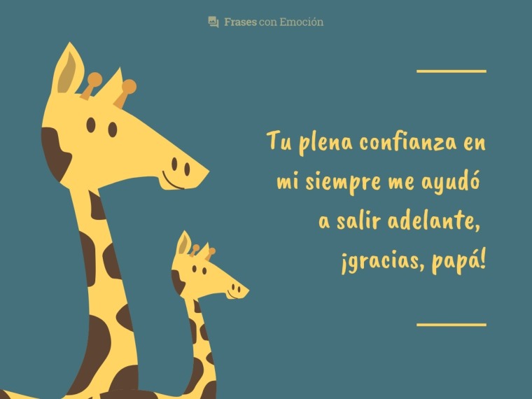 Tu plena confianza en mi...