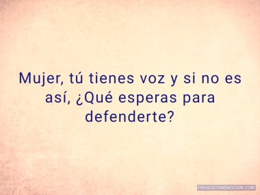 Tú tienes voz...