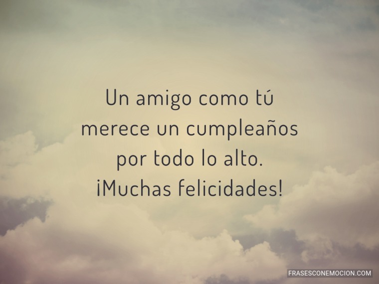 Un amigo como tú merece...