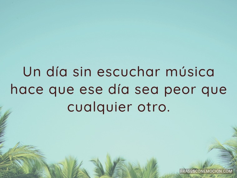 Un día sin escuchar música...